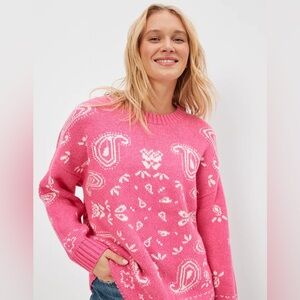 American Eagle | Pink Oversized Bandana Sweater | Medium